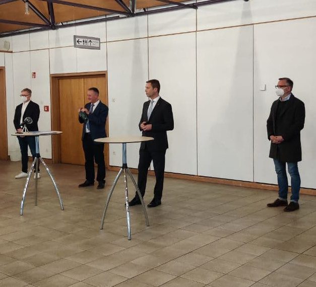 Bei einer Pressekonferenz wurde das neue Fürther Corona-Impfzentrum vorgestellt.