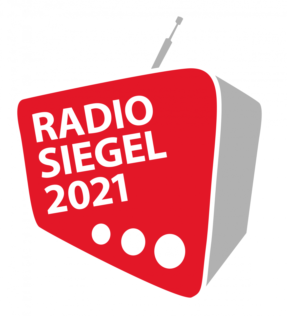 Das Logo vom Radiosiegel 2021 ist ein Radio in rot und grau.